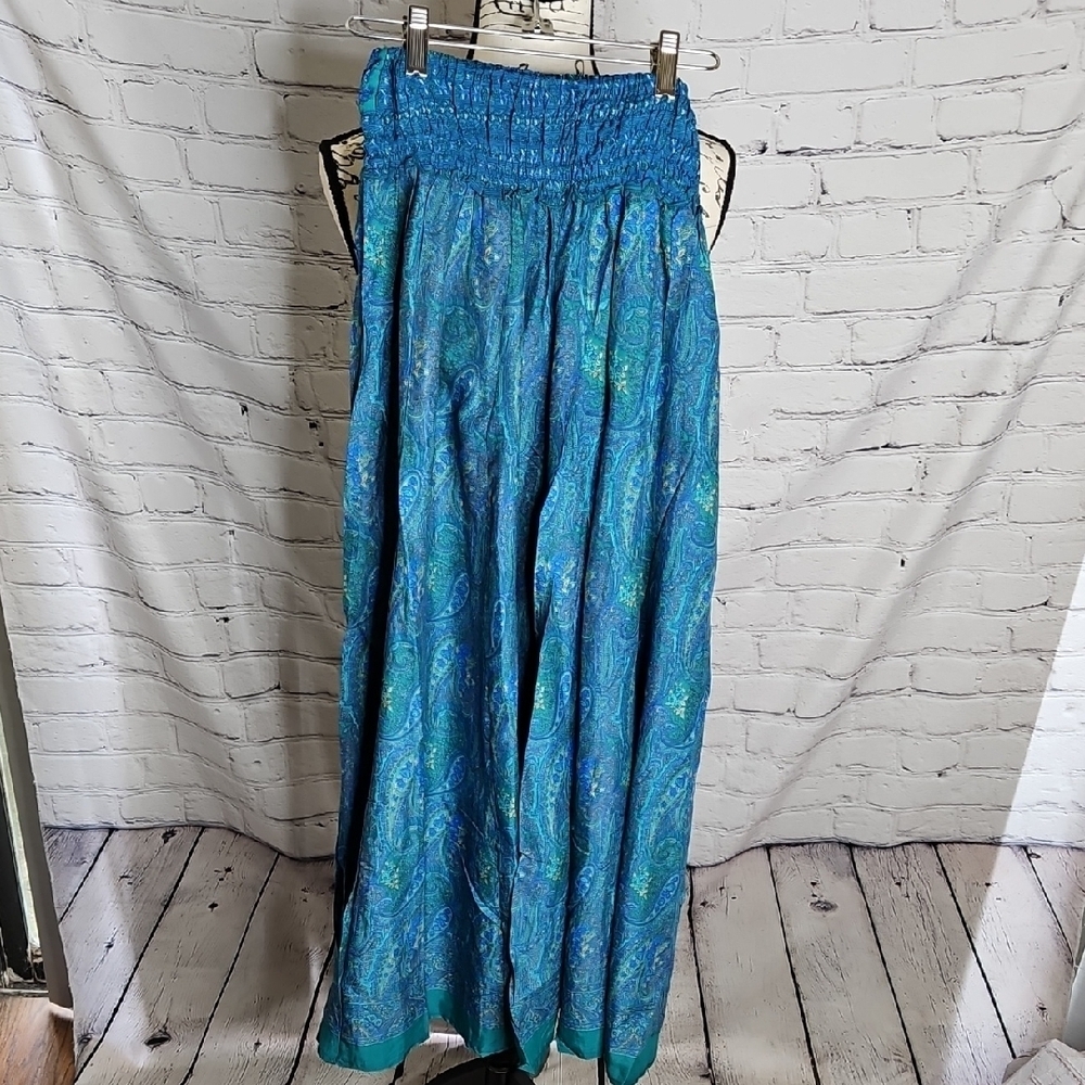 Sara Vintage Art of India Wide Leg Palazzo Pants NWT OS